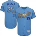 Kansas City Royals #35 Eric Hosmer Light Blue FlexBase Authentic 2015 World Series Champions Gold Program Stitched Baseball Jersey