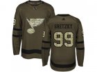 Youth Adidas St. Louis Blues #99 Wayne Gretzky Green Salute to Service Stitched NHL Jersey