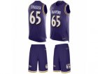 Mens Nike Baltimore Ravens #65 Nico Siragusa Limited Purple Tank Top Suit NFL Jersey