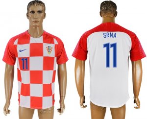 Croatia 11 SRNA Home 2018 FIFA World Cup Thailand Soccer Jersey