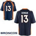 Men's Nike Denver Broncos #13 Trevor Siemian Game Navy Blue Alternate NFL Jersey