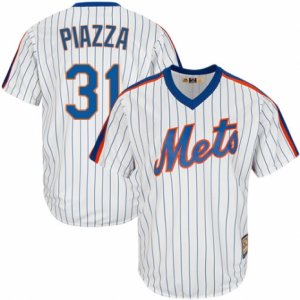 Men\'s Majestic New York Mets #31 Mike Piazza Authentic White Cooperstown MLB Jersey