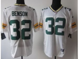 Nike NFL Green Bay Packers #32 Cedric Benson White Jerseys(Elite)