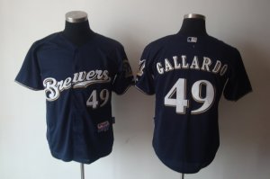 mlb milwaukee brewers #49 gallard blue[cool base]