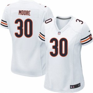 Women Nike Chicago Bears #30 D.J. Moore White NFL Jersey