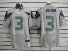 Nike NFL Seattle Seahawks #3 Wilson Grey Jerseys(Elite)