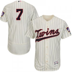 2016 Men Minnesota Twins #7 Joe Mauer Majestic Tan Flexbase Authentic Collection Player Jersey