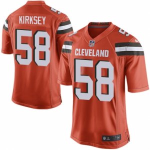 Mens Nike Cleveland Browns #58 Chris Kirksey Game Orange Alternate NFL Jersey