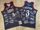 76ers #3 Allen Iverson Black 1997-98 Hardwood Classics Jersey