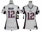 Nike Women nfl New England Patriots #12 Tom Brady White jerseys