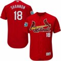Mens Majestic St. Louis Cardinals #18 Mike Shannon Red Flexbase Authentic Collection MLB Jersey