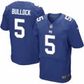 Mens Nike New York Giants #5 Randy Bullock Elite Royal Blue Team Color NFL Jersey