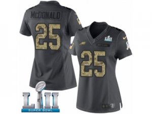 Women Nike Philadelphia Eagles #25 Tommy McDonald Limited Black 2016 Salute to Service Super Bowl LII NFL Jersey