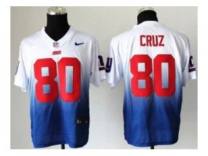 Nike jerseys new york giants #80 victor cruz white-blue[Elite II drift fashion]