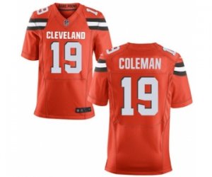 Men\'s Nike Cleveland Browns #19 Corey Coleman Elite Orange Alternate NFL Jersey