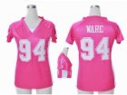 Nike Women Dallas cowboys #94 DeMarcus Ware pink jerseys[draft him ii top]