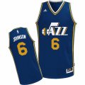 Mens Adidas Utah Jazz #6 Joe Johnson Swingman Navy Blue Road NBA Jersey