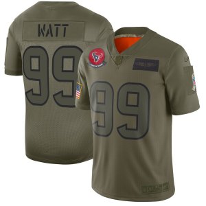 Nike Texans #99 J.J. Watt 2019 Olive Salute To Service Limited Jersey