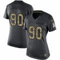 Women's Nike Indianapolis Colts #90 Kendall Langford Limited Black 2016 Salute to Service NFL Jersey