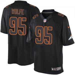 Nike Denver Broncos #95 Derek Wolfe Black Men Stitched NFL Impact Limited Jersey