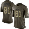 Nike Oakland Raiders #81 Tim Brown Green Salute to Service Jerseys(Limited)