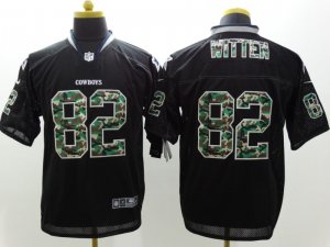 Nike Dallas Cowboys #82 witten white Black jerseys(Elite Camo Fashion)