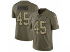 Men Nike New England Patriots #45 David Harris Limited Olive Camo 2017 Salute to Service NFL Jersey