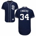 Men's Majestic San Diego Padres #34 Rollie Fingers Navy Blue Flexbase Authentic Collection MLB Jersey