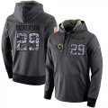 NFL Mens Nike Los Angeles Rams #29 Eric Dickerson Stitched Black Anthracite Salute to Service Player Performance Hoodie