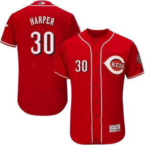 2016 Men Cincinnati Reds #30 Ken Griffey Majestic Red Flexbase Authentic Collection player Jersey