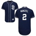 Men's Majestic San Diego Padres #2 Johnny Manziel Navy Blue Flexbase Authentic Collection MLB Jersey