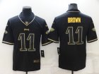 Nike Eagles #11 A. J. Brown Black Gold Vapor Untouchable Limited Jersey