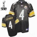 Pittsburgh Steelers #4 Byron Leftwich 2011 Super Bowl XLV black