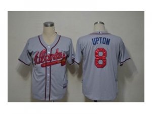 mlb jerseys atlanta braves #8 upton grey