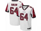 Mens Nike Atlanta Falcons #64 Sean Harlow Elite White NFL Jersey