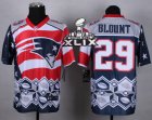 2015 Super Bowl XLIX Nike New England Patriots #29 Blount Jerseys(Style Noble Fashion Elite)