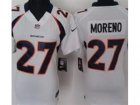 Nike Women NFL Denver Broncos #27 Knowshon Moreno White Jerseys