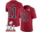 Mens Nike Atlanta Falcons #11 Julio Jones Limited Red Rush Super Bowl LI 51 NFL Jersey