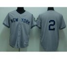New York Yankees #2 Jeter 2009 world series patchs grey