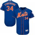 2016 Men New York Mets #34 Noah Syndergaard Majestic Blue Flexbase Authentic Collection Player Jersey