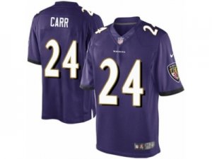 Mens Nike Baltimore Ravens #24 Brandon Carr Limited Purple Team Color NFL Jersey