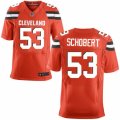 Men's Nike Cleveland Browns #53 Joe Schobert Elite Orange Alternate NFL Jersey