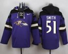 Nike Baltimore Ravens #51 Daryl Smith Purple Player Pullover Hoodie