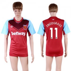 2017-18 West Ham United 11 SNODGRASS Home Thailand Soccer Jersey