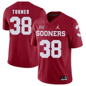 Oklahoma Sooners #38 Reggie Turner Red College Football Jersey