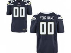 Men\'s Nike San Diego Chargers Customized Elite Team Color Jerseys