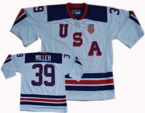 2010 Olympics Team USA #39 Ryan Miller White