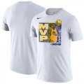 Golden State Warriors 35 Kevin Durant Nike 2018 NBA Finals Champions MVP T-Shirt White