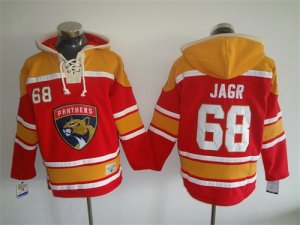 Panthers #68 Jaromir Jagr Red All Stitched Hooded Sweatshirt