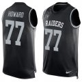 Nike Oakland Raiders #77 Austin Howard Black Team Color Men Stitched NFL Limited Tank Top Jersey